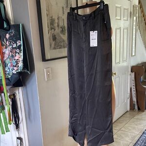 Zara grey satin pants